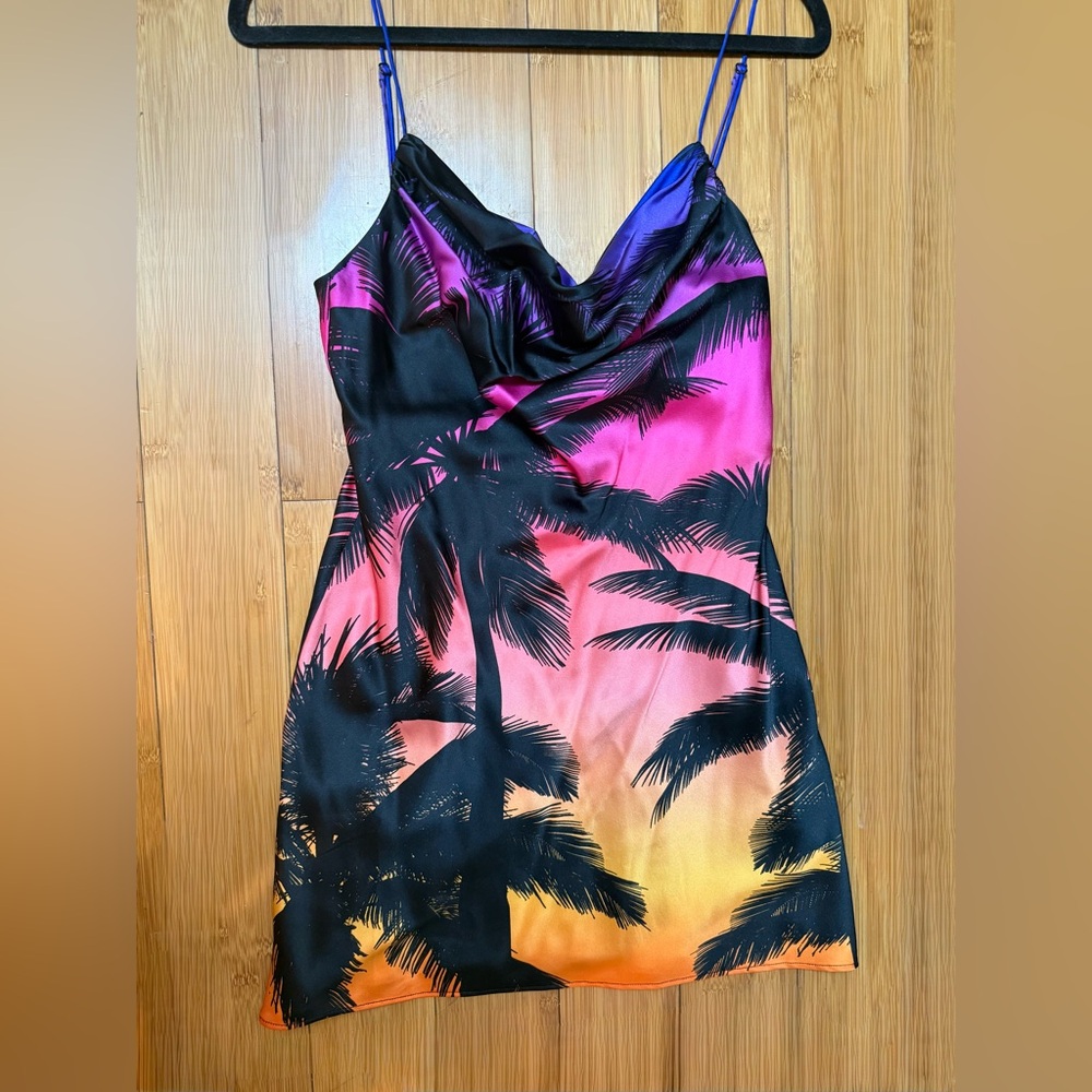 Brand New, never worn, Silk Retrofete Palm Dress